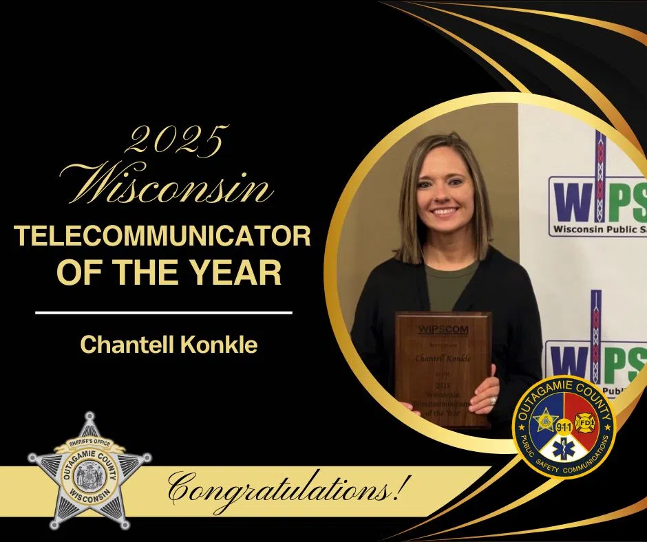 Outagamie County Dispatcher Named Telecommunicator of the Year