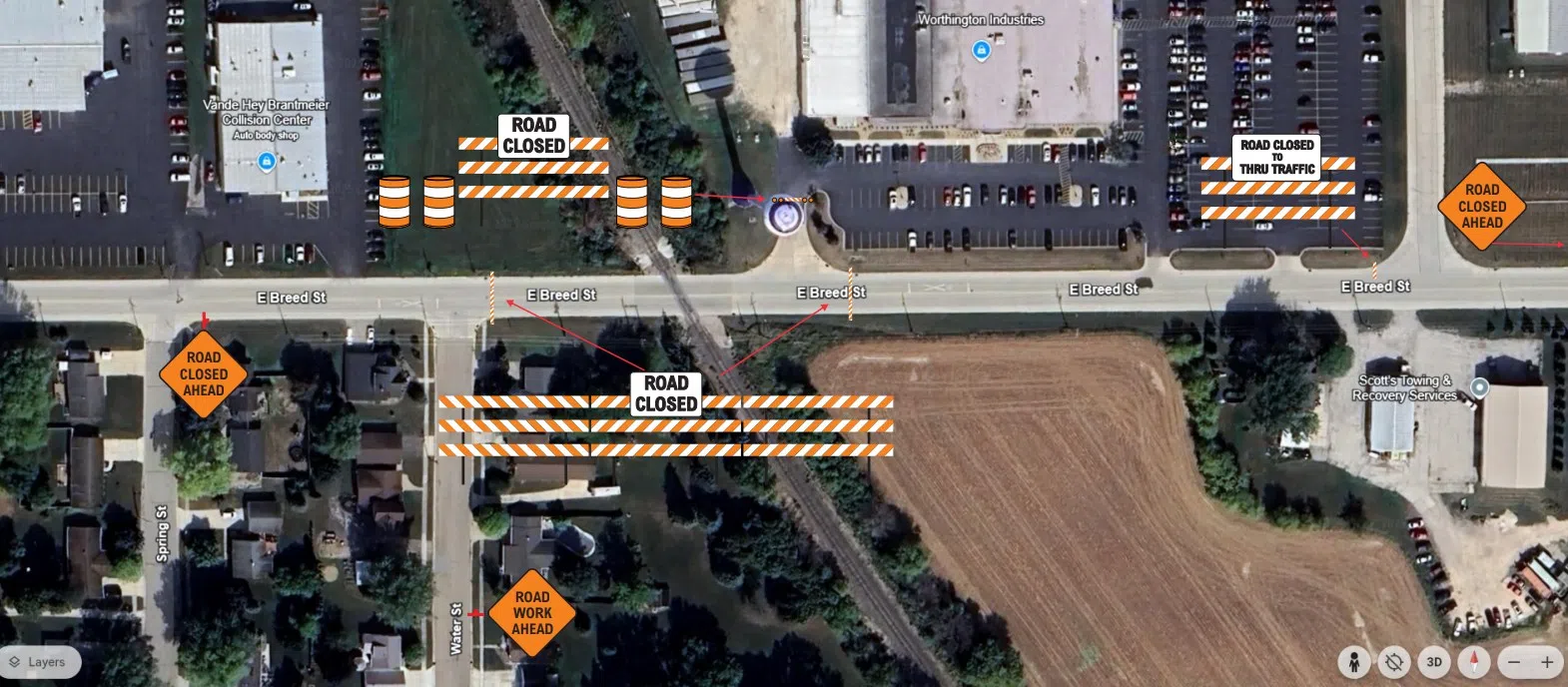 Utility Construction Closing Road in Chilton Next Week
