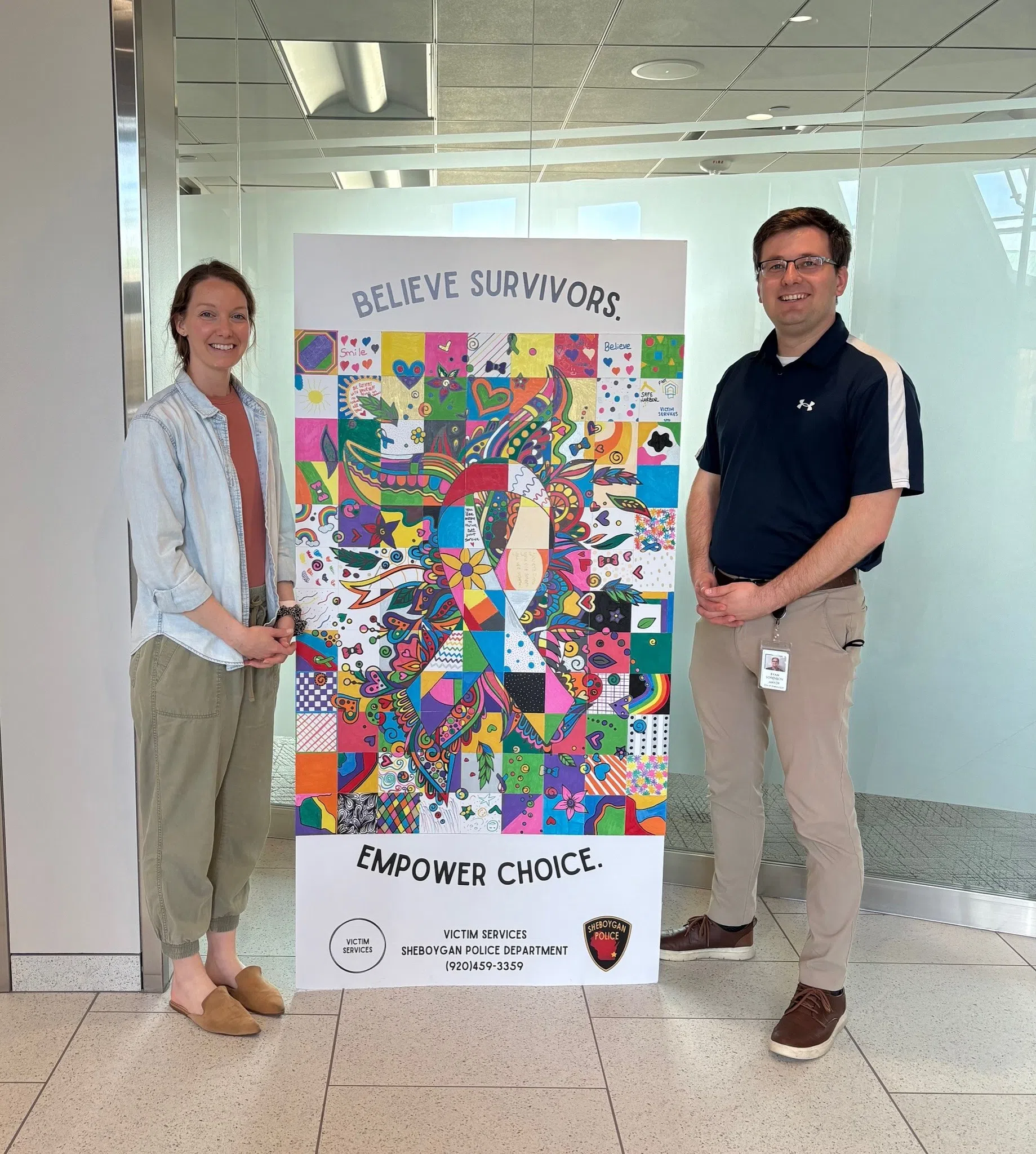 Artwork Supporting Crime Victims Now On Display at Sheboygan City Hall