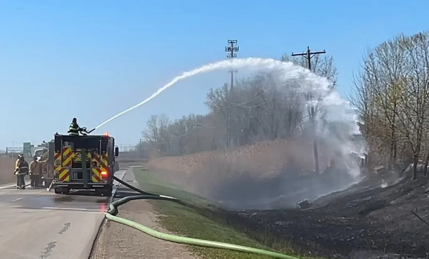 Truck Driver, Green Bay Fire Department Put Out Vegetation Fire Near I-43