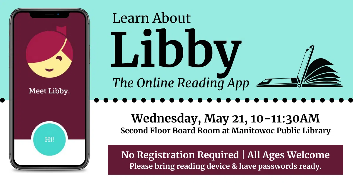 Manitowoc Public Library to Offer Class on Libby: The Online Reading App