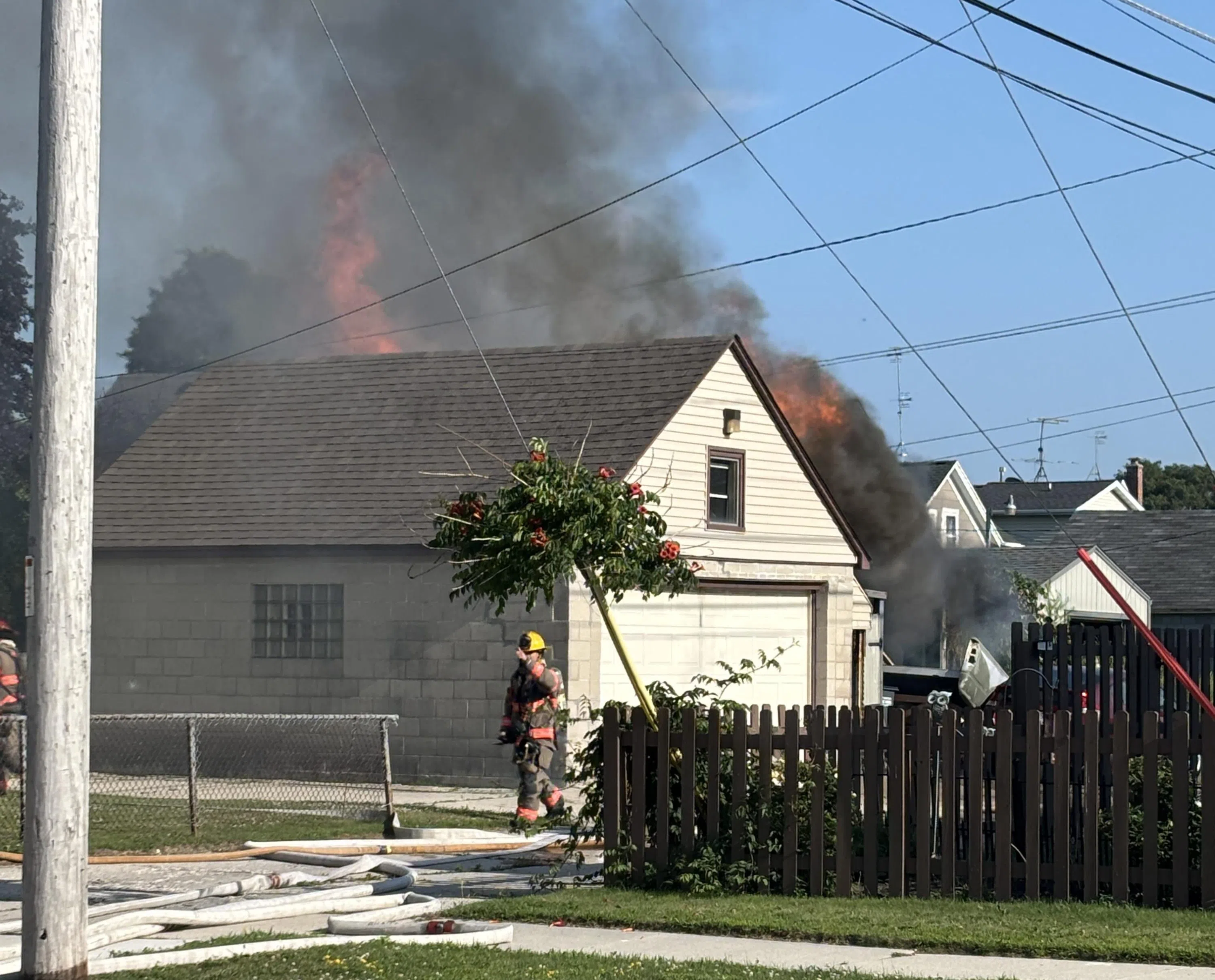 Sheboygan Garage Destroyed by a Fire