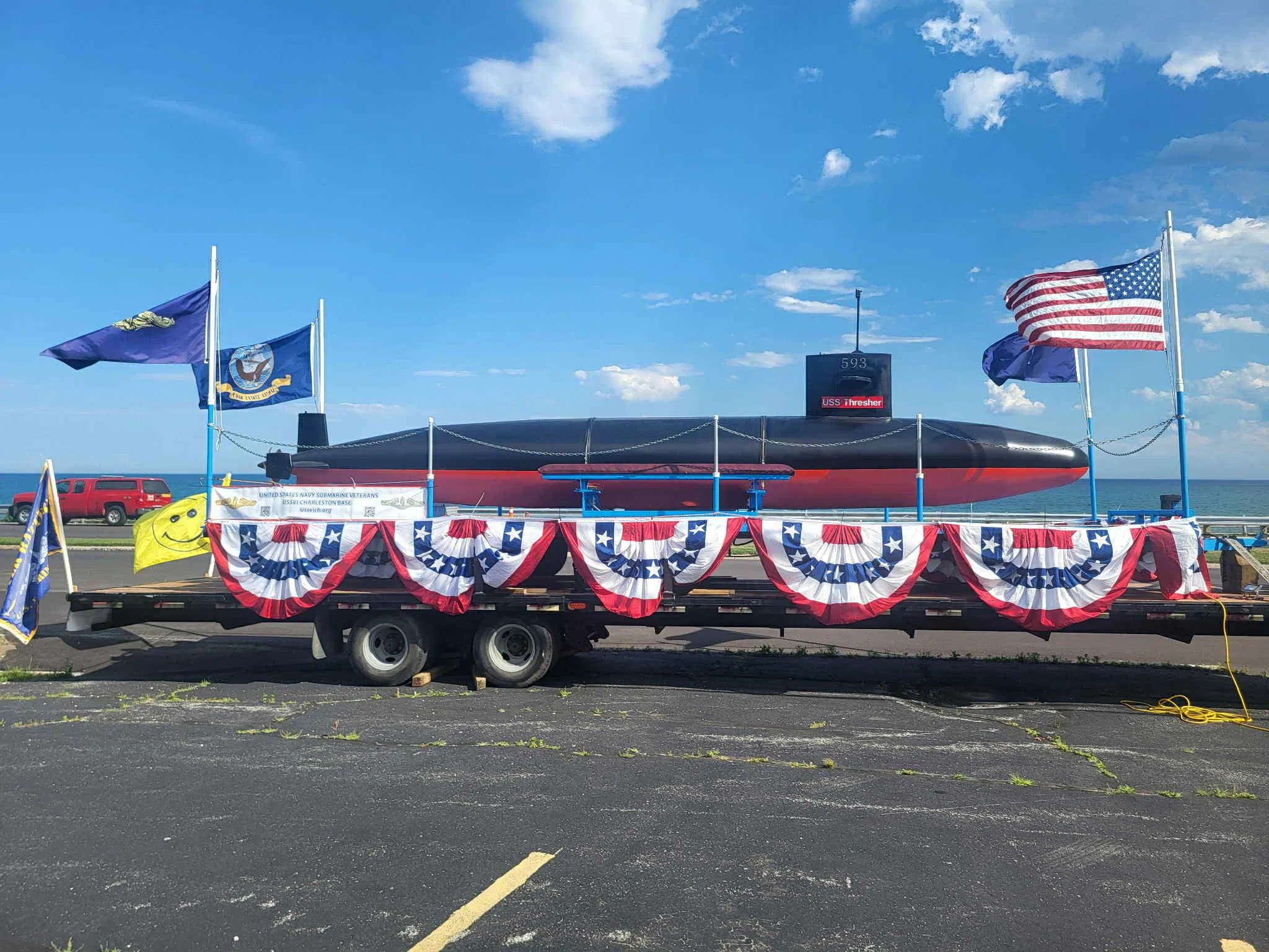 Sub Vet Travels Over 1,000 Miles to Participate in Fourth on the Shore with Replica Sub
