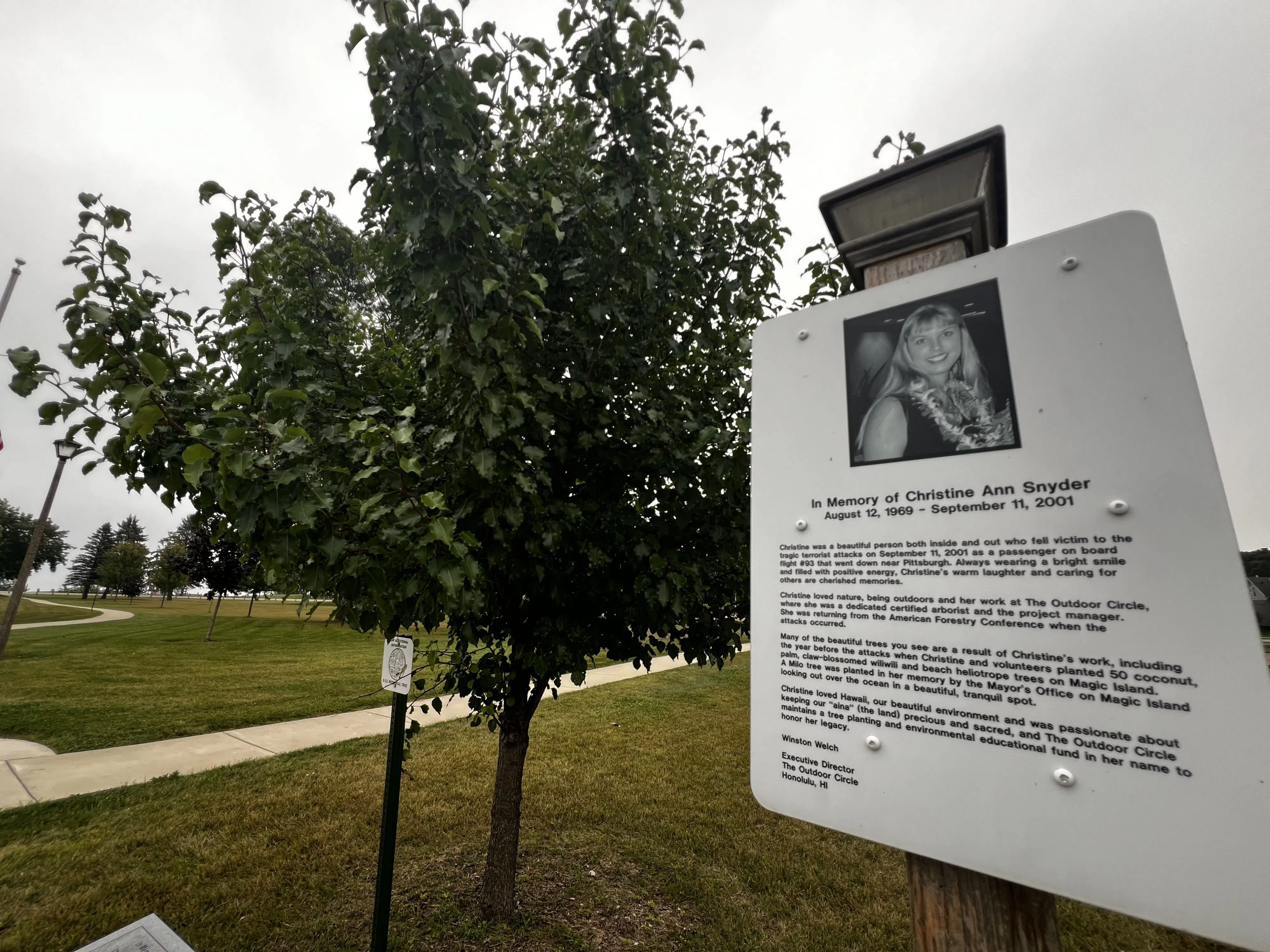 Tree Planted in Red Arrow Park Connects Manitowoc to Remembering 9/11