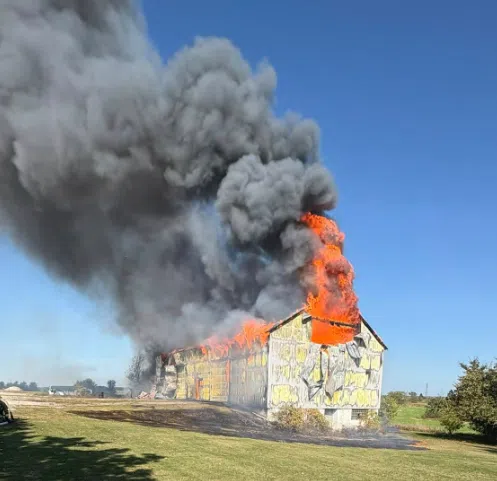 Barn in Manitowoc County Considered Total Loss After Fire