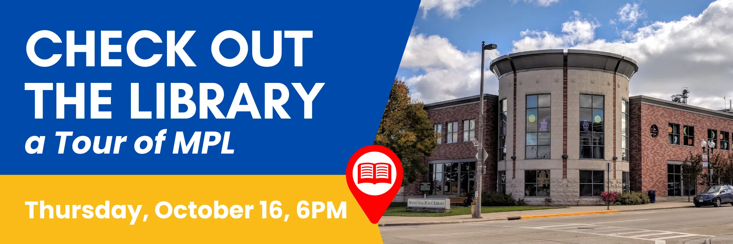 Explore Manitowoc Public Library on Thursday, October 16, During "Check Out the Library: A Tour of MPL"