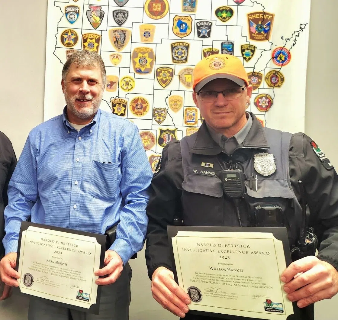Conservation Warden Awarded in Fond du Lac County after Conviction of Serial Arsonist