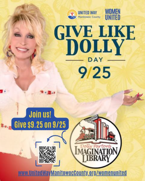 Women United and United Way Manitowoc County Invite the Public to Give Like Dolly Day
