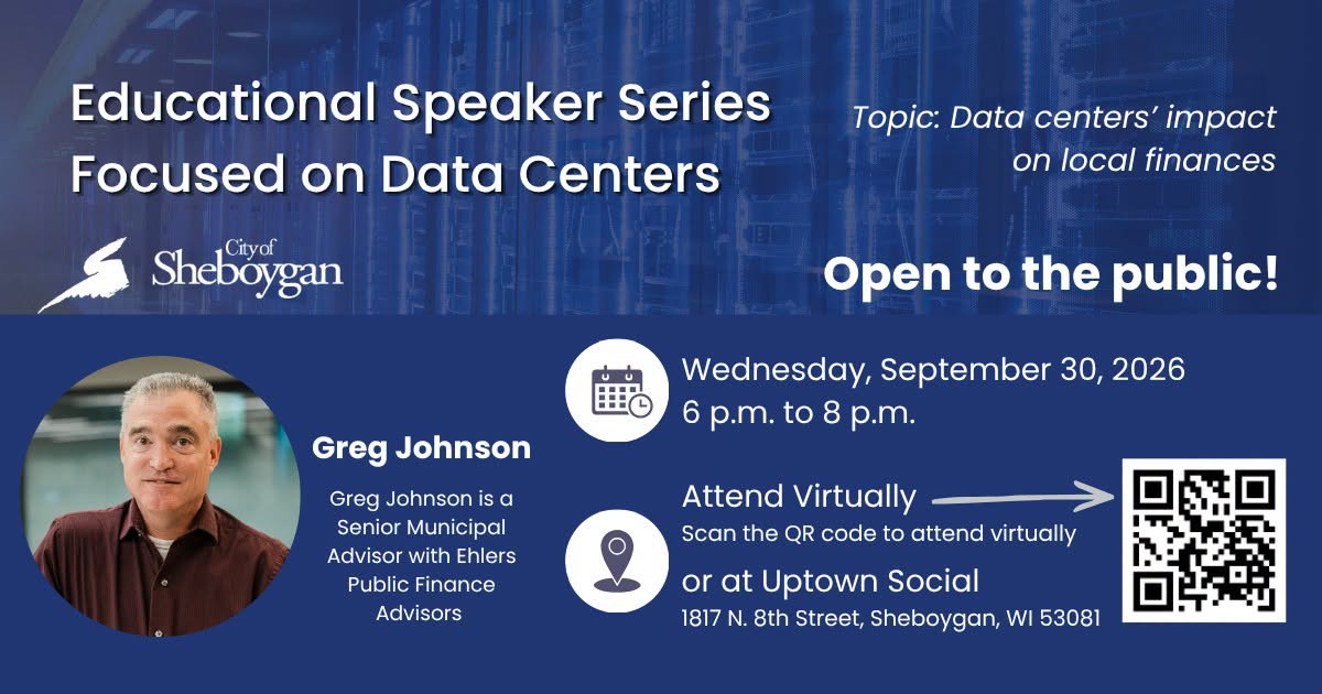 Changes Announced for Sheboygan's Fourth Data Center Educational Speaker Series Event