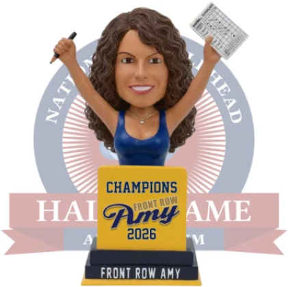 Front Row Amy Immortalized as a Bobblehead