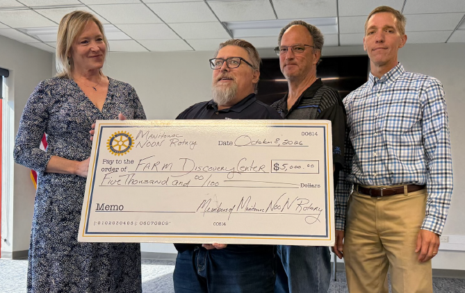 Manitowoc Noon Rotary Raises Thousands for Farm Wisconsin Discovery Center Matching Campaign