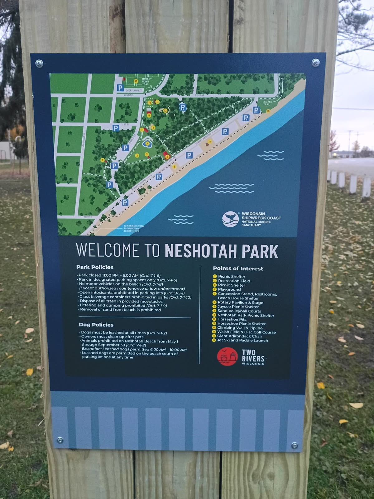 New Sign Installation Begins at Neshotah Beach