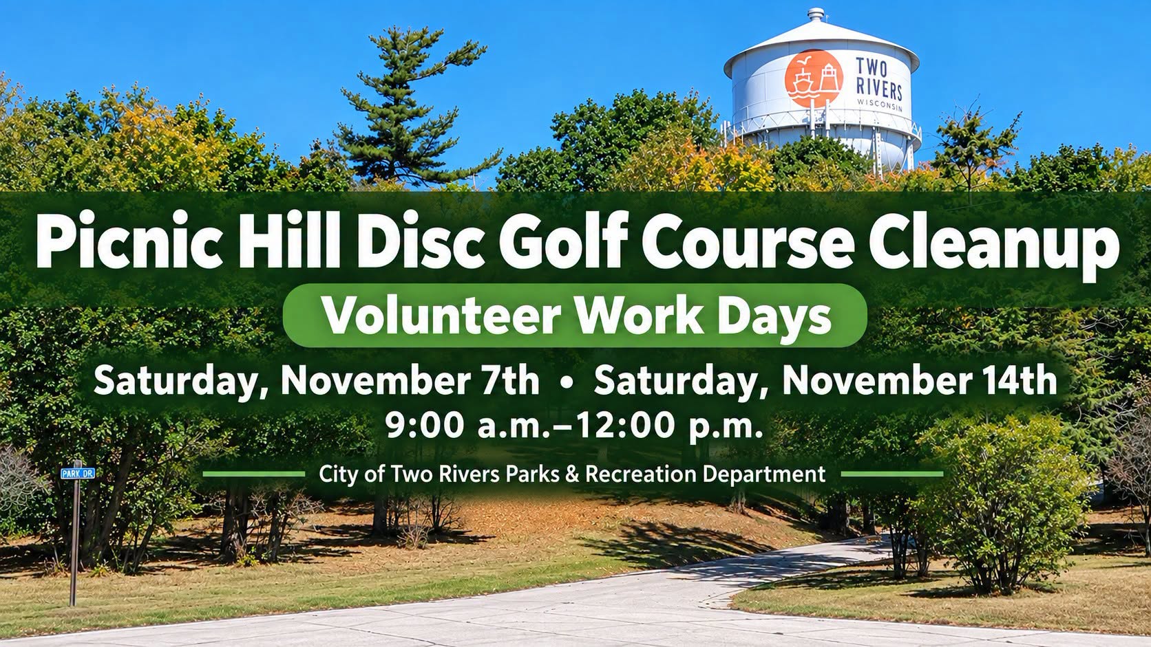 Two Rivers Seeking Community Help for Picnic Hill Park Cleanup