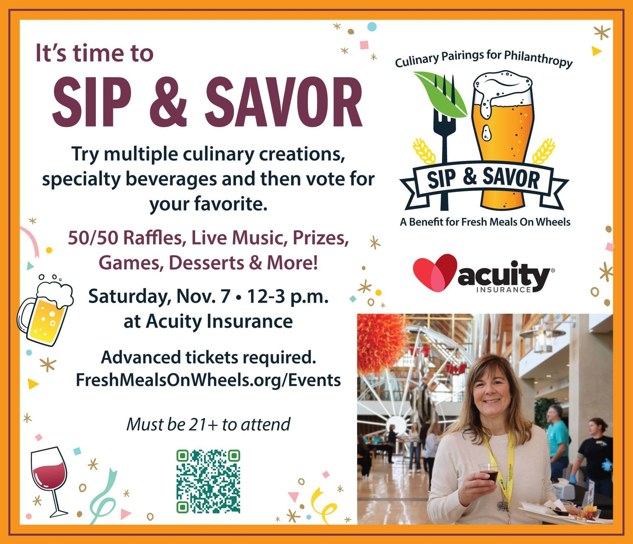 Sip & Savor Returns to Sheboygan to Help Feed the Elderly and Individuals with Disabilities