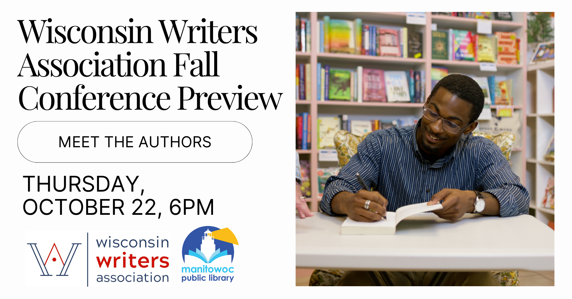 Meet Wisconsin Authors at Manitowoc Public Library's Wisconsin Writers Association Fall Conference Preview