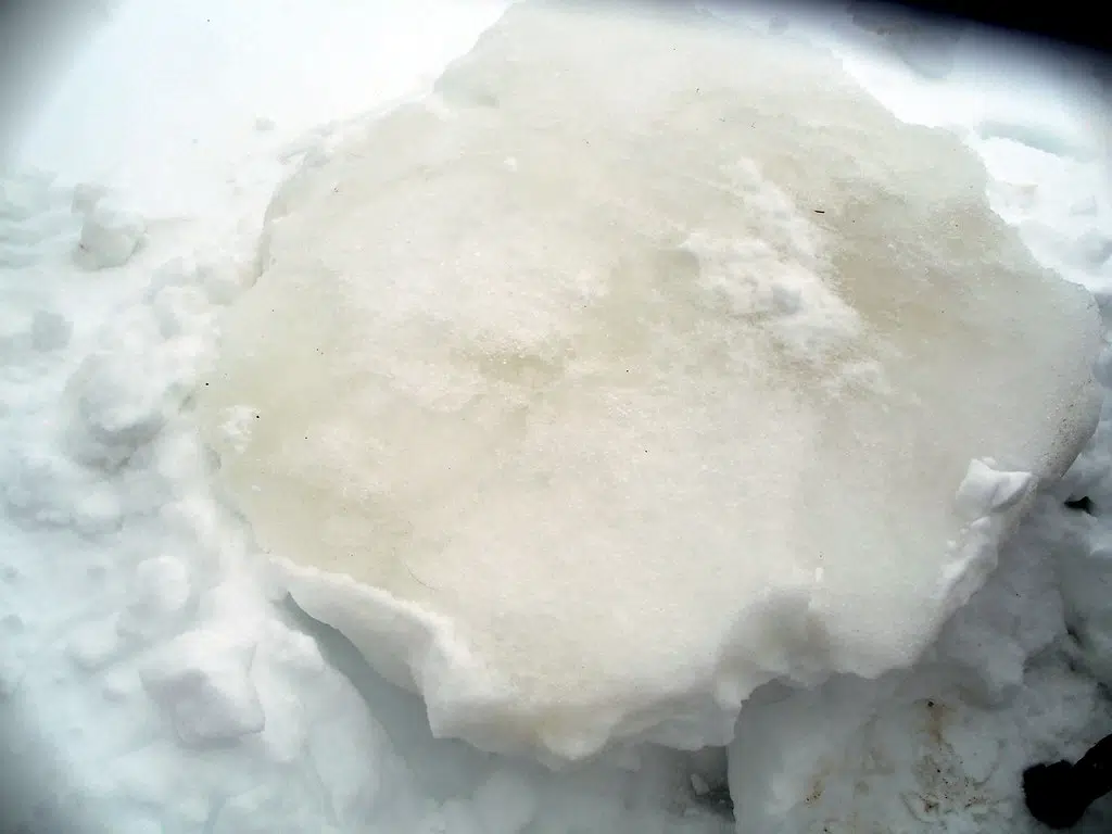 Chunk Of Ice Falls from the Sky and Damages A Roof