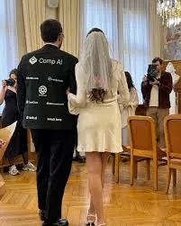 Man Turns Wedding Tux Into Billboard