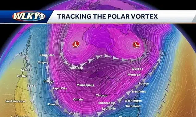 Weather Forecast Map Tracking Polar Vortex Looks Uncannily Like....
