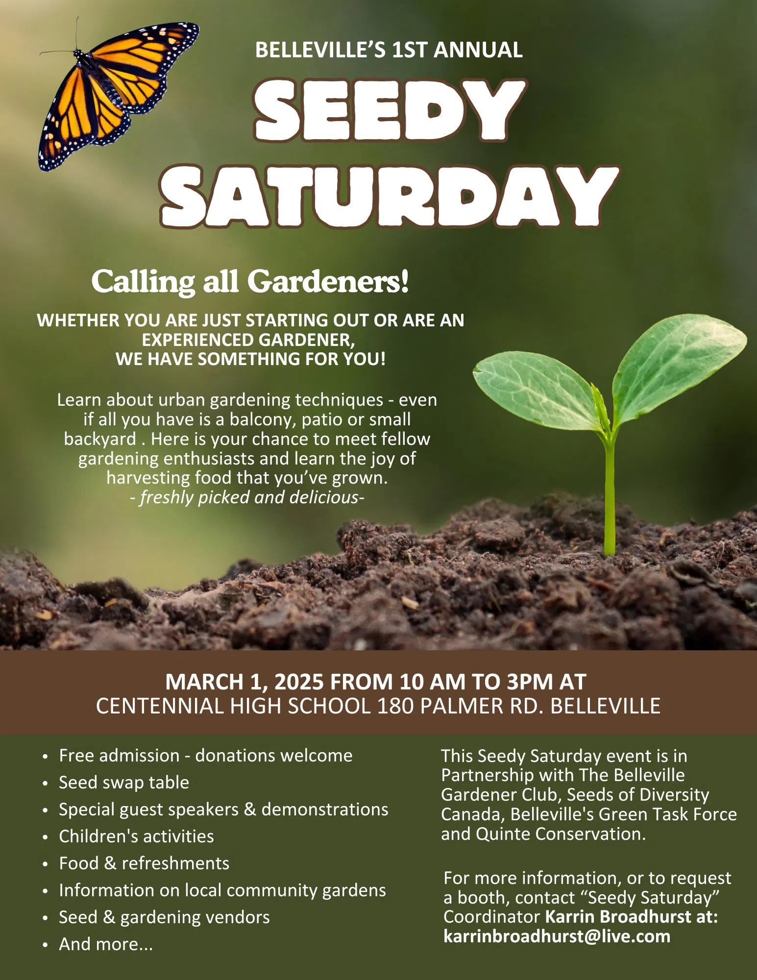 First annual Seedy Saturday March 1