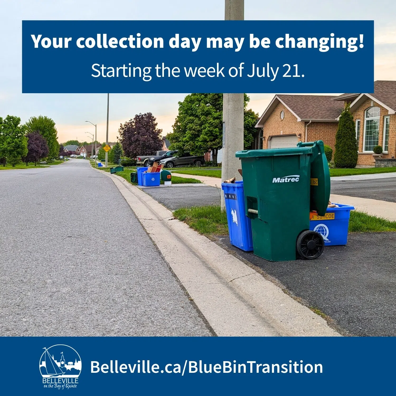 Upcoming changes to curbside collection in Belleville