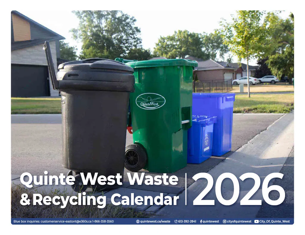 Quinte West launches new residential waste management calendar