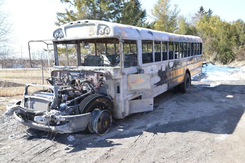 Six youths charged with burning school bus
