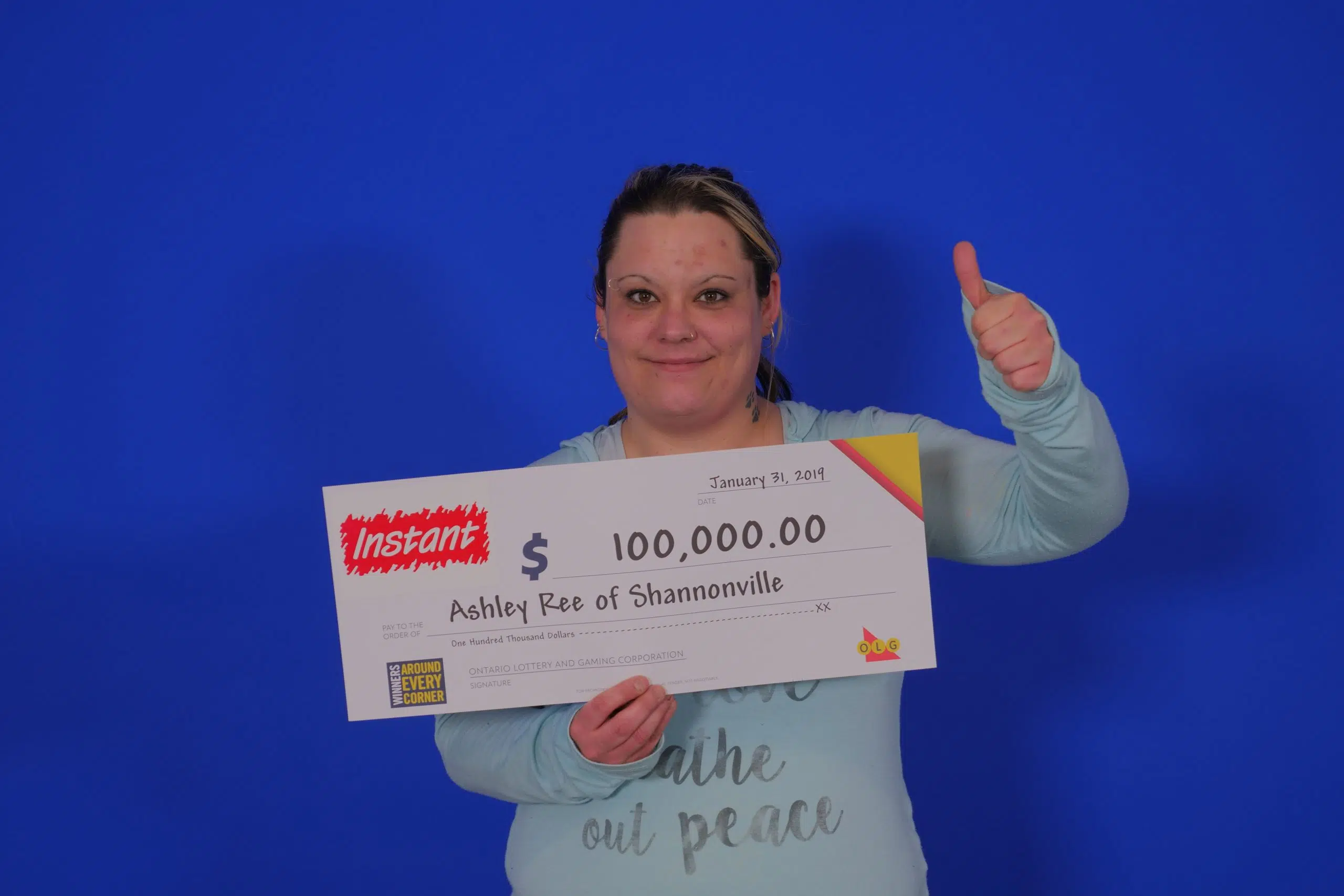 $100,000 richer for Shannonville woman