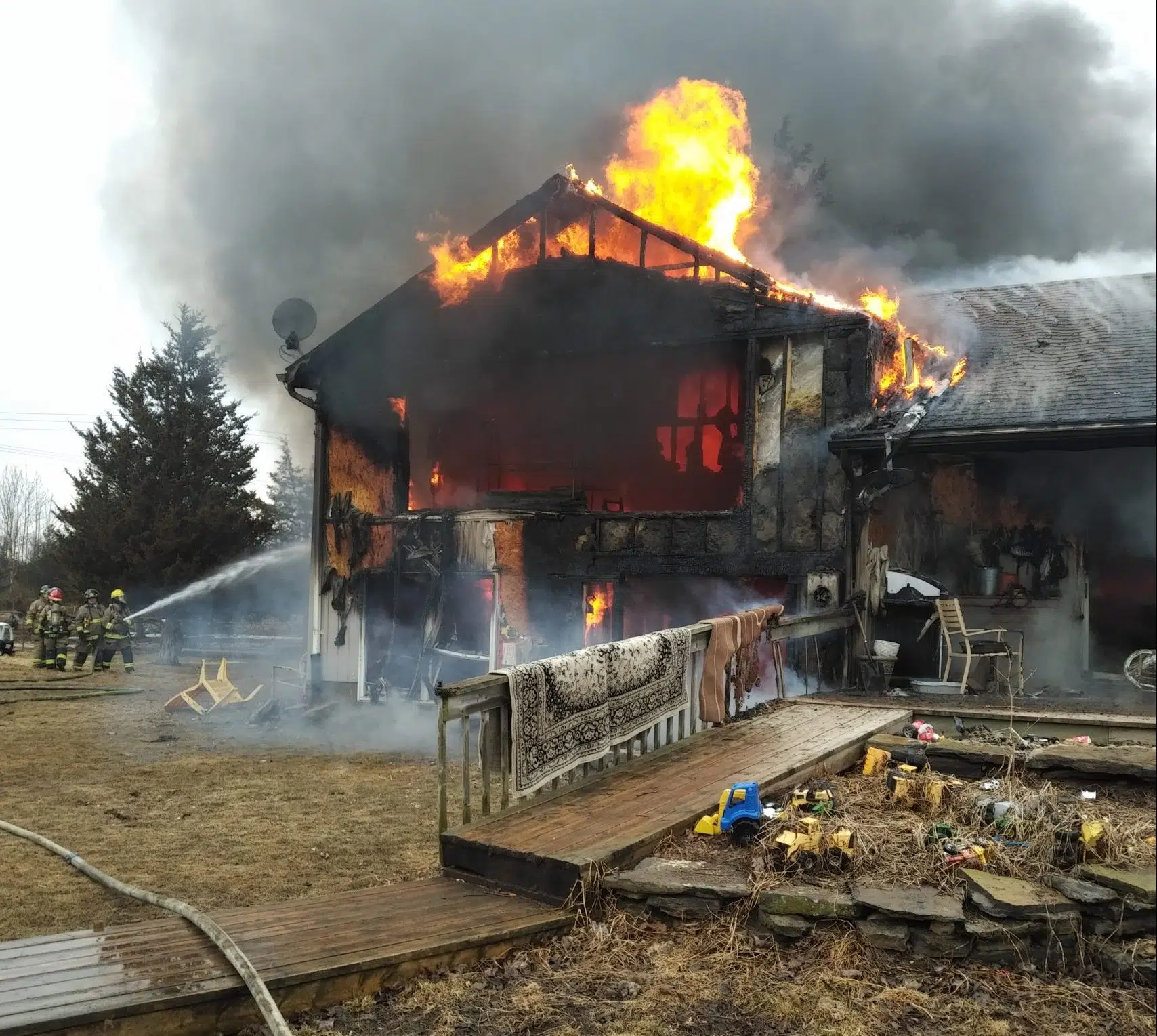 Home destroyed by fire on Stockdale Road