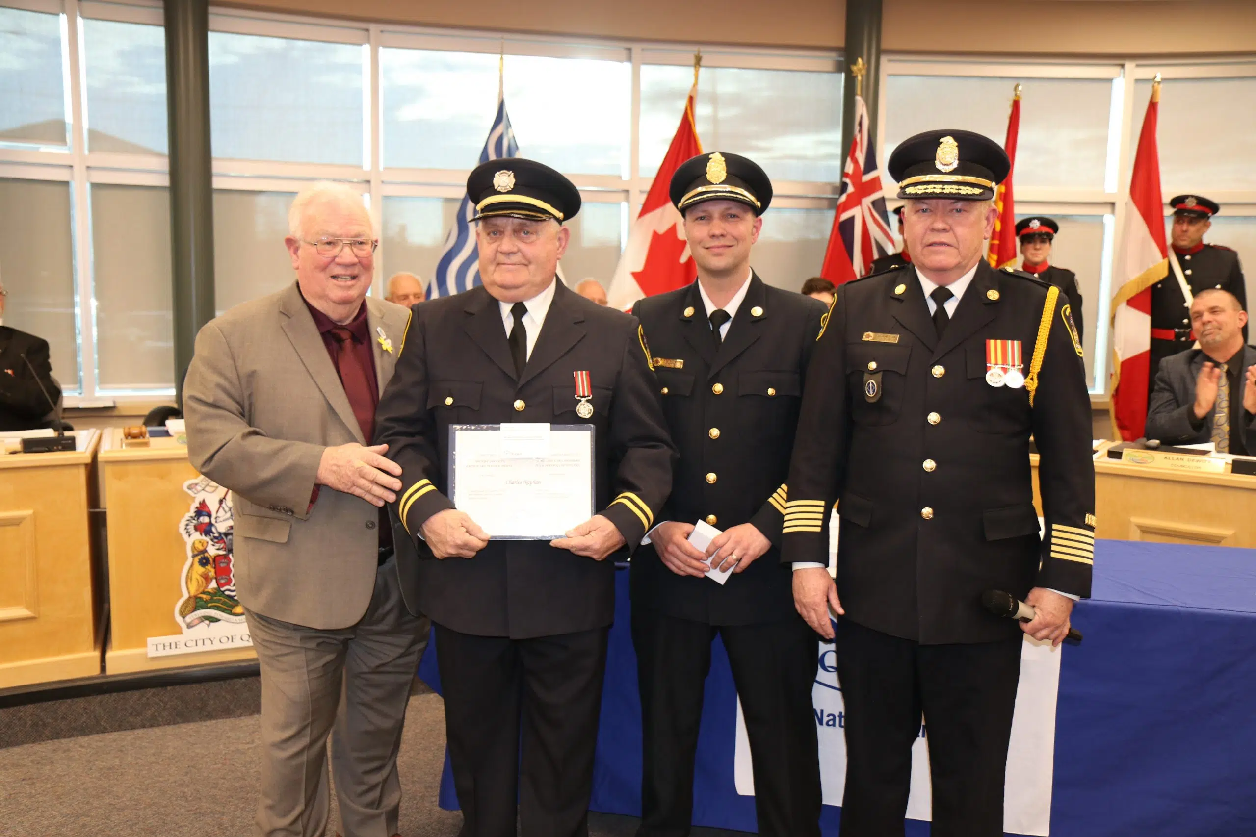 Quinte West firefighters honoured for longtime service