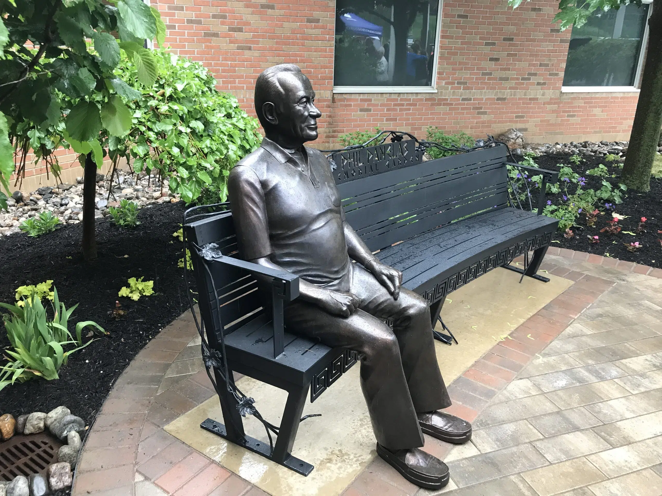 Phil Panelas statue unveiled at the Trenton Memorial Hospital 