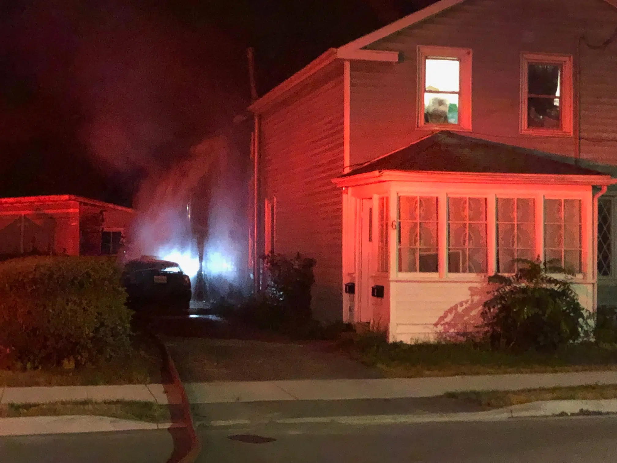 Car/house fire in Belleville