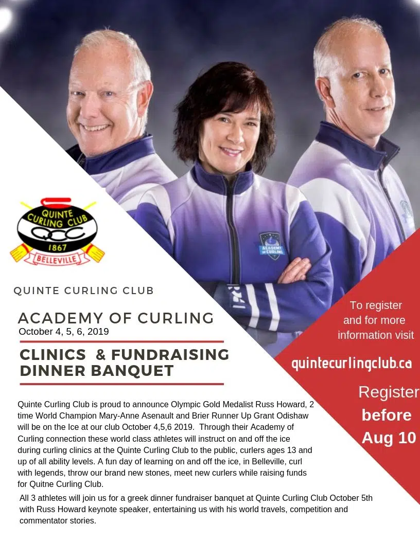 Russ Howard coming to Quinte Curling Club