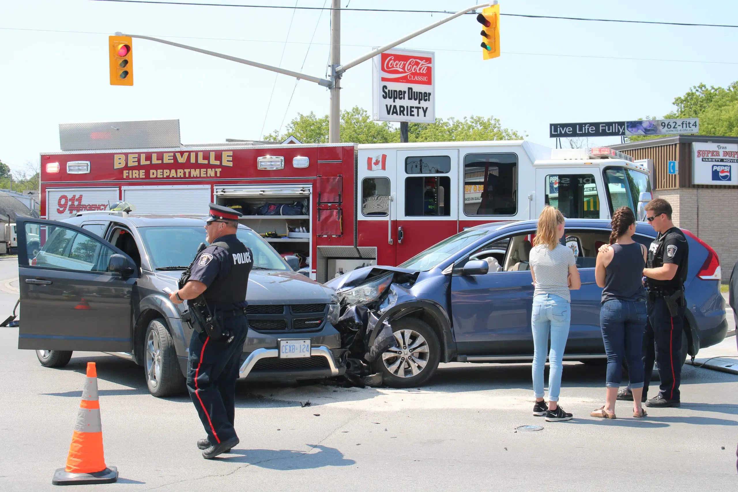 Crash causes traffic tie ups at Moira and Coleman Streets