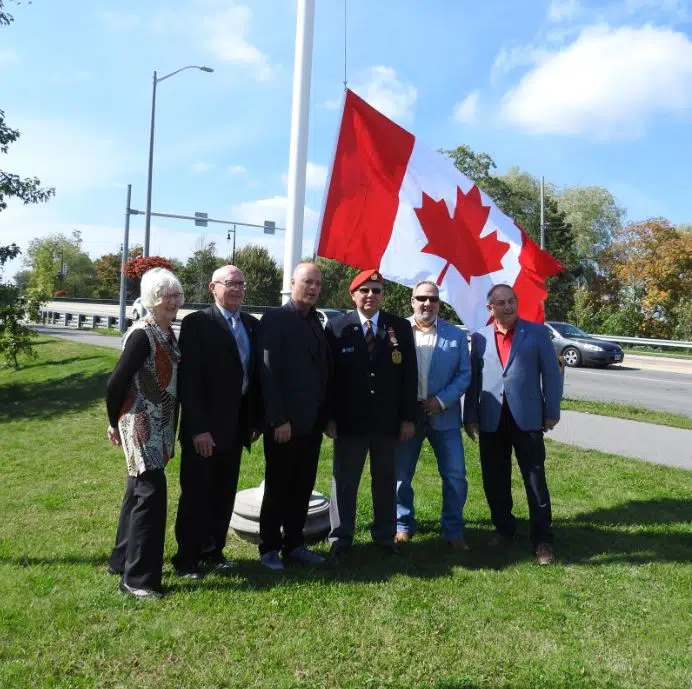 Raising the flag for a veteran