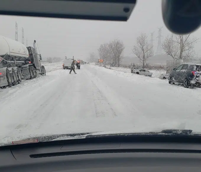 Multiple injuries in Highway 401 pile up