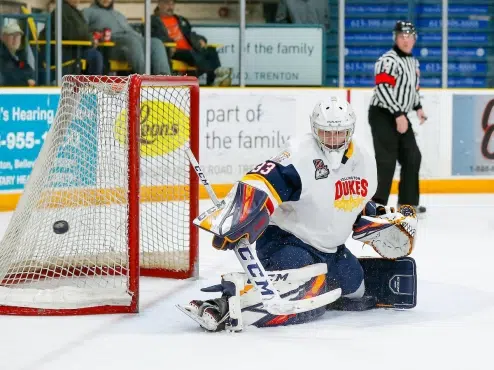 Dukes Dunsmoor named "Goalie of the Month"