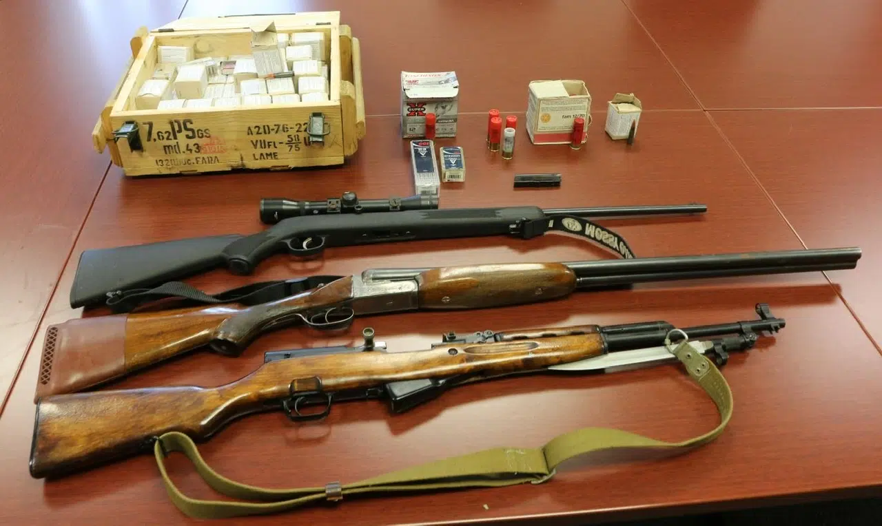 Weapons seized in Prince Edward County