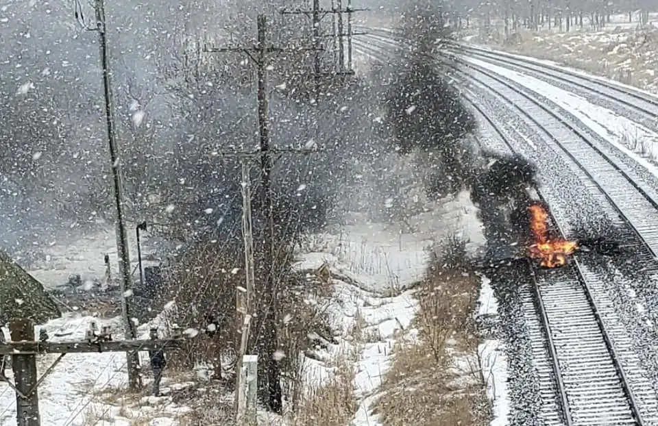 PHOTOS: Trains moving but protest continuing