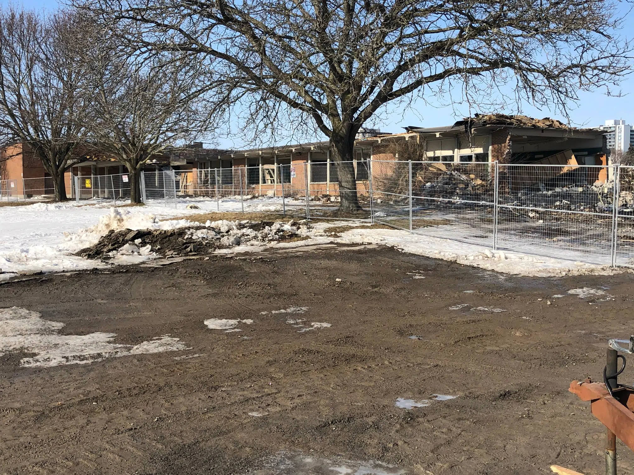 Belleville school  coming down