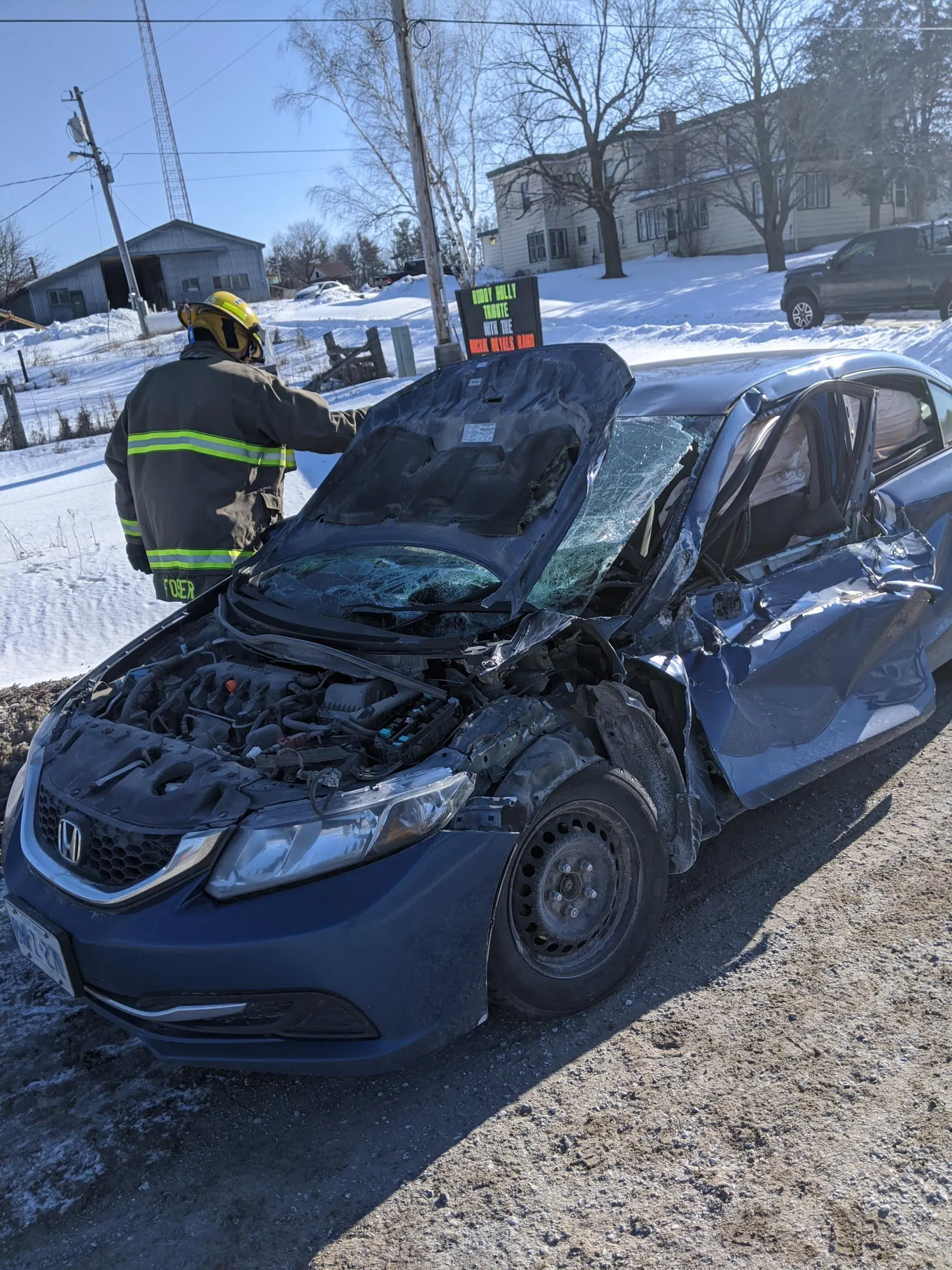 Car and propane truck crash