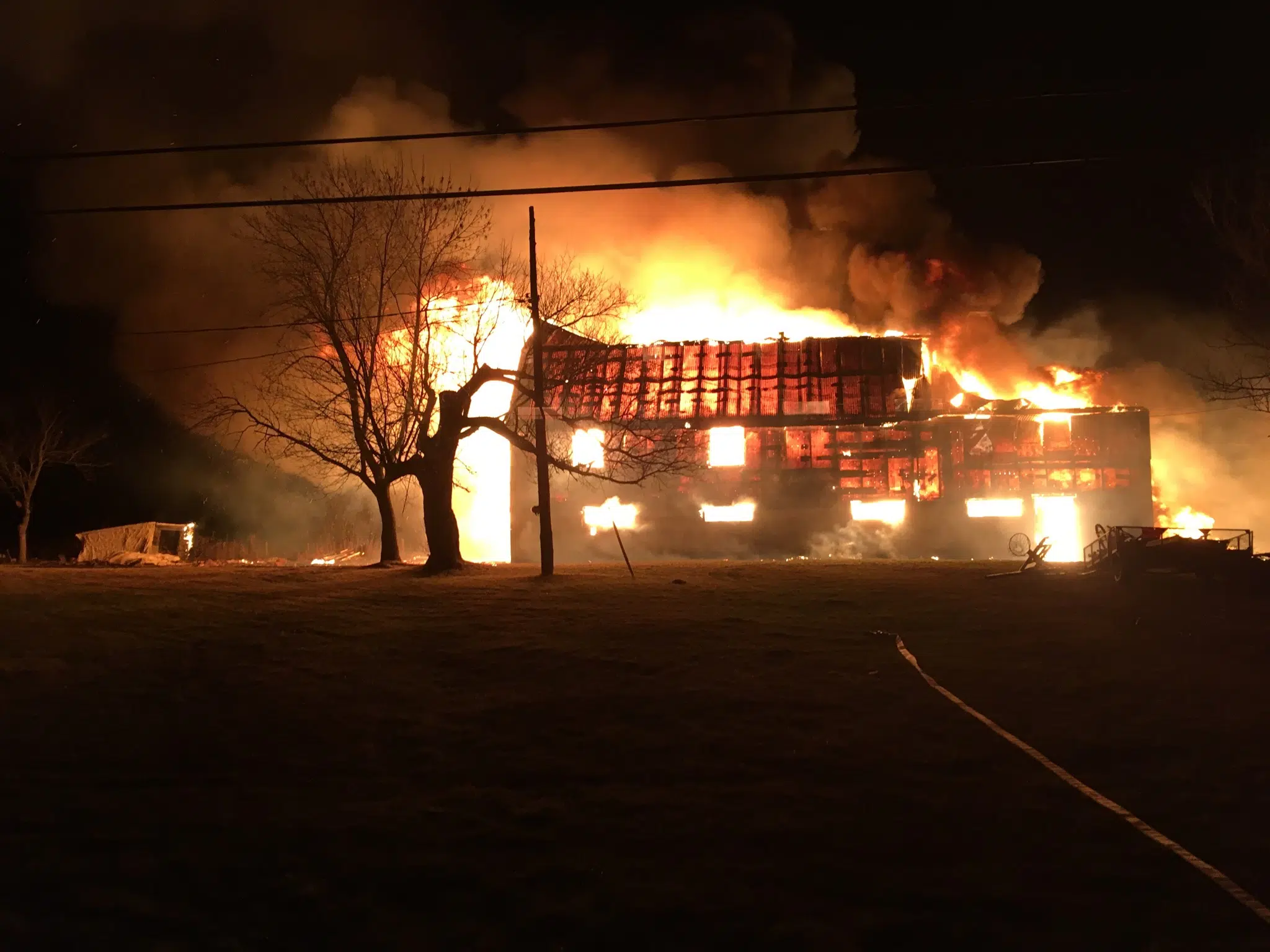 Adolphustown barn destroyed