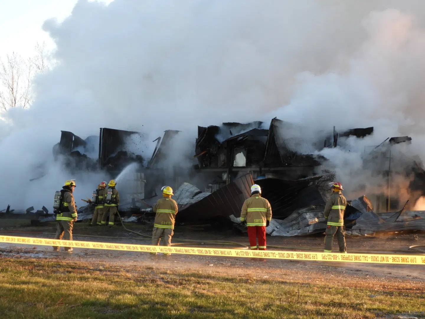 Fire destroys building in Stirling Saturday morning