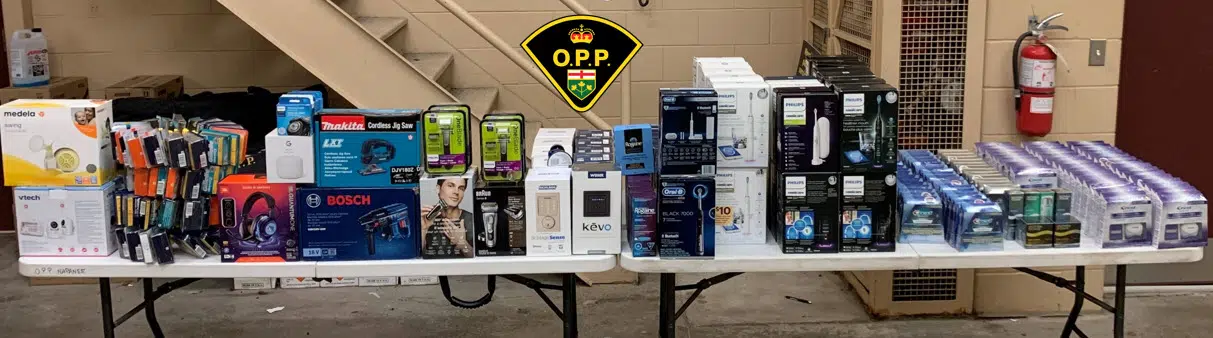 Stolen goods discovered in 401 traffic stop