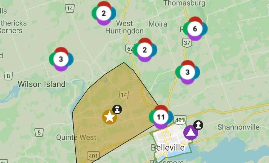 UPDATE: Major power outages around Quinte