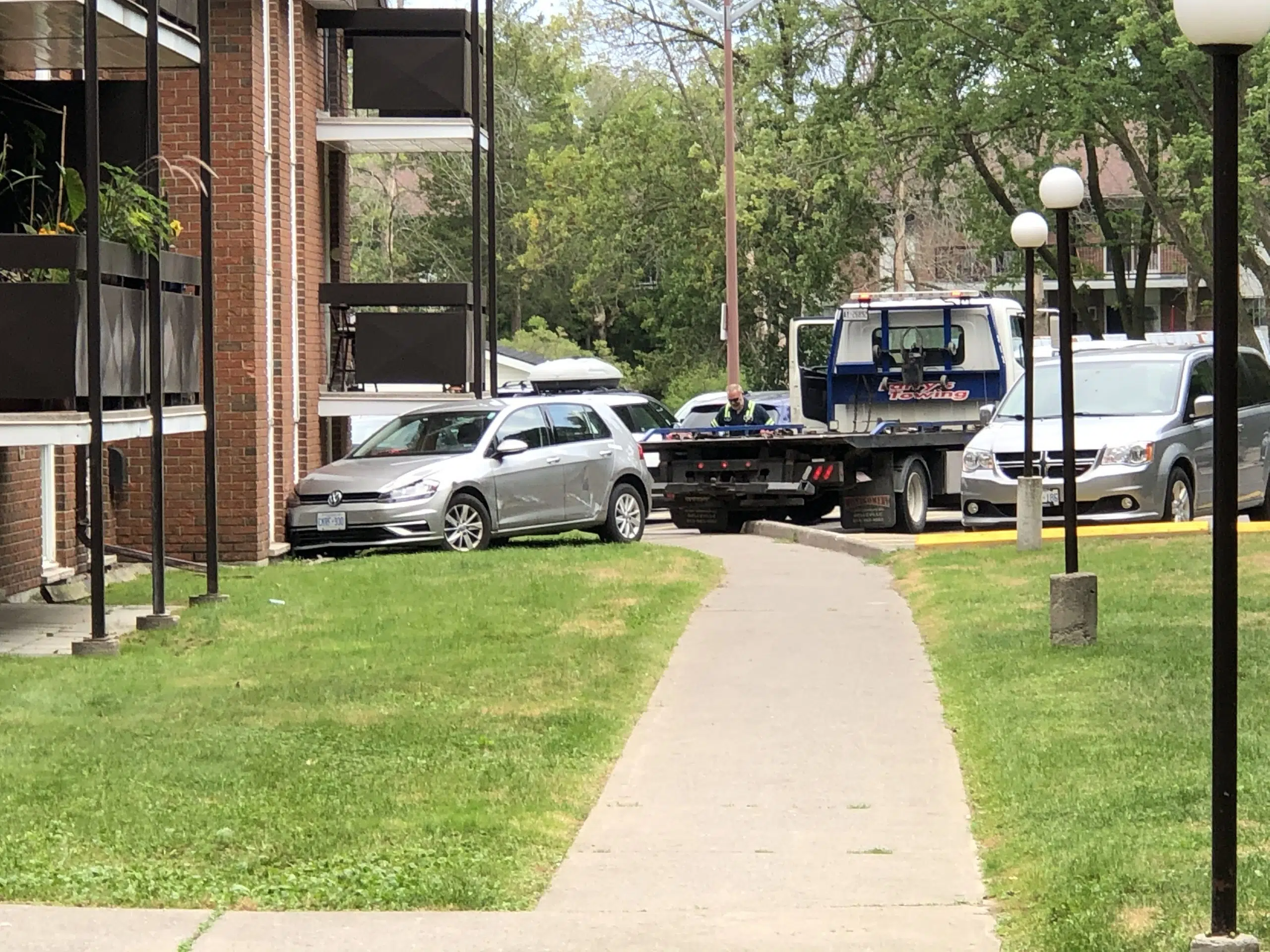 Large police presence outside apartments in Quinte West