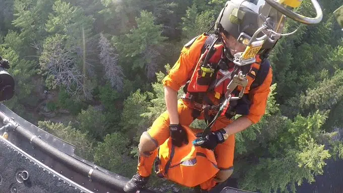 424 Squadron crew rescues canoeists and dog in Algonquin Park