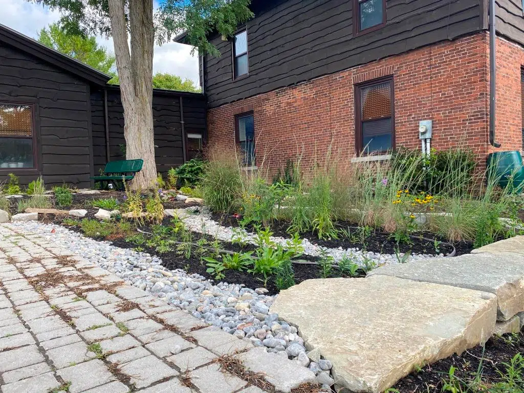 Potter's Creek outfitted with rain garden