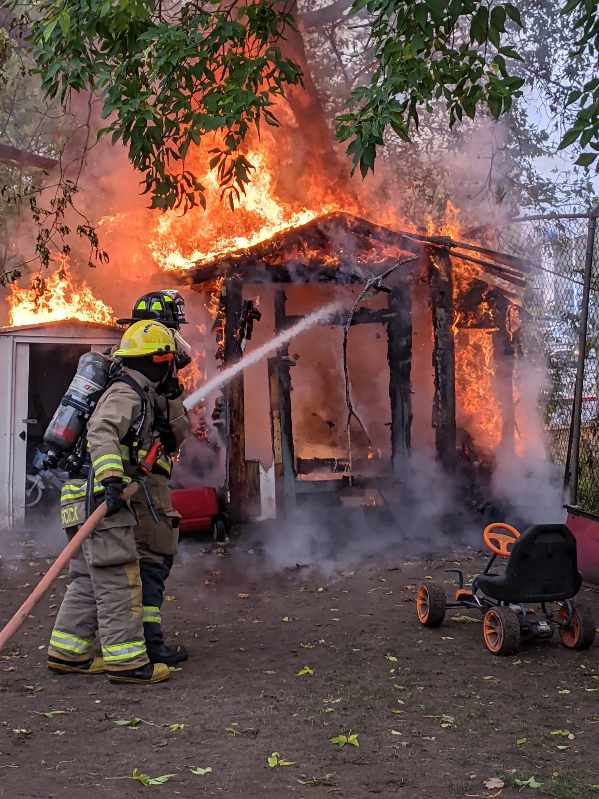 Shed and vehicles destroyed by fire in Quinte West