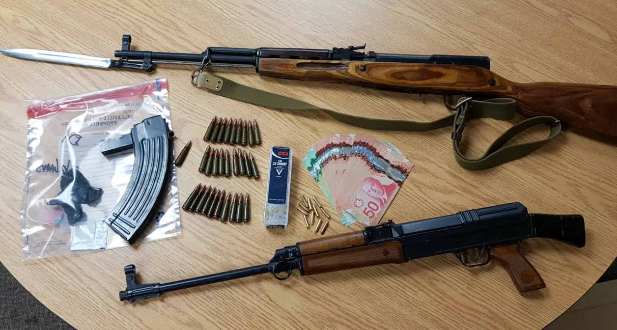 Weapons and drugs seized