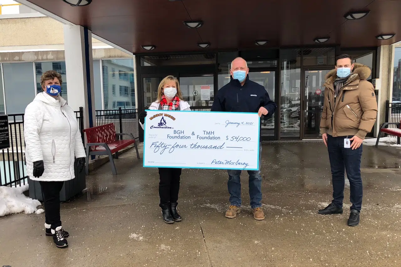 Local builder donates $54,000 to Quinte Health Care foundations